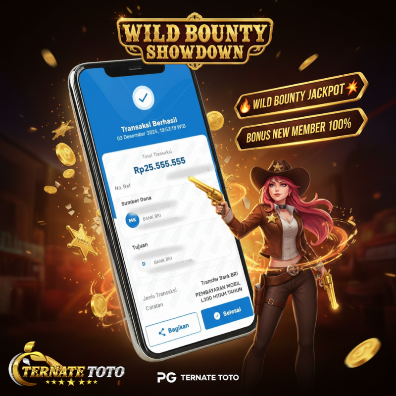 TERNATETOTO - JACKPOT WILD BOUNTY SHOWDOWN PG SOFT Rp.25,000,000